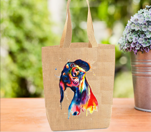 Dachshund Tote Bag, Dog Bag, Personalised Tote Bag